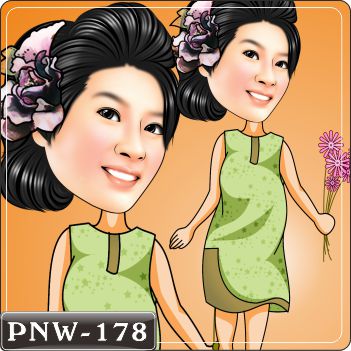 女生人像Q版漫畫PNW-178